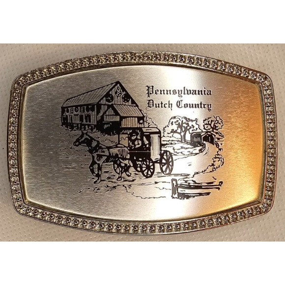 Vintage Pennsylvania Dutch Country Alumaline 4108 Belt Buckle - Picture 1 of 3